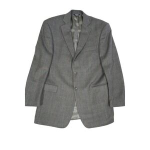 Botany 500 Mens 41R Blazer‎ 100% Lambswool Herringbone Pinstripe Grey Sport Coat